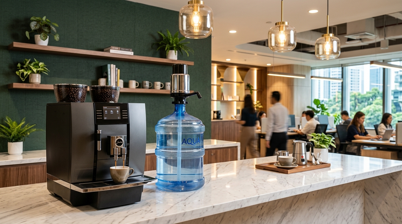 FREE use of Italian espresso coffee machine for KL offices — JuzWater partnership